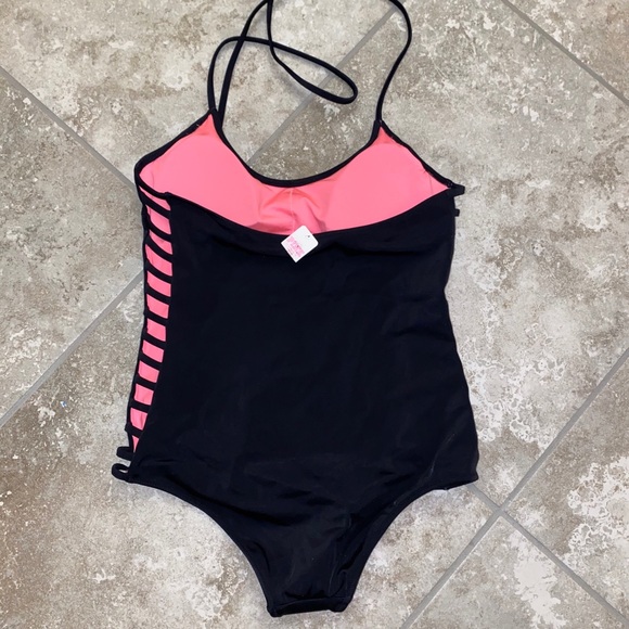 Victoria’s Secret PINK Swimsuit. Black NWT Medium - Picture 1 of 5